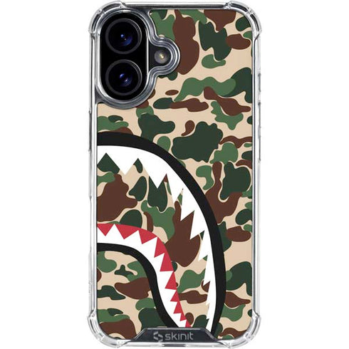 Shark Teeth Street Camo iPhone 16 Clear Case